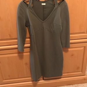 Fitted army green dress